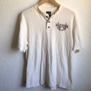 Harley Davidson short sleeve Henley TX men’s LRG
